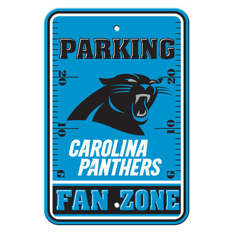 Carolina Panthers Sign 12x18 Plastic Fan Zone Parking Style-0