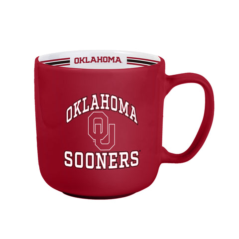 Oklahoma Sooners Coffee Mug 15oz Stripe Design-0