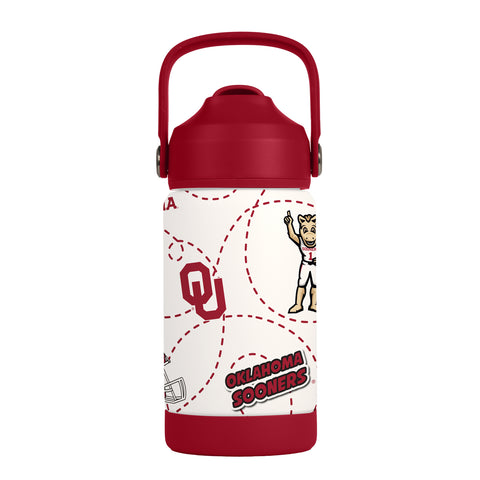 Oklahoma Sooners Kids Bottle 12oz Stainless Steel Mascot-0