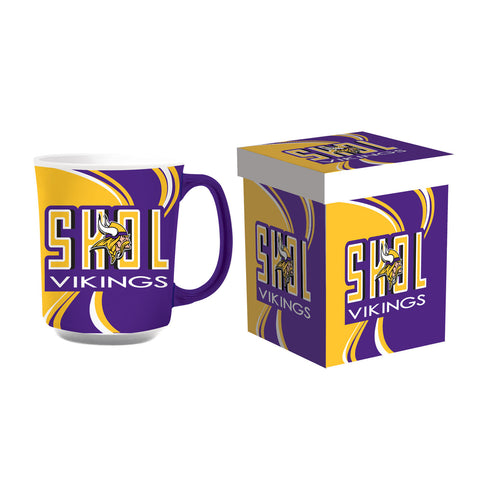 Minnesota Vikings Coffee Mug 14oz Ceramic with Matching Box-0