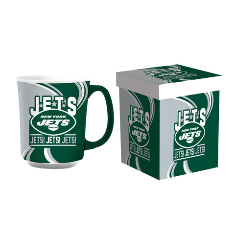 New York Jets Coffee Mug 14oz Ceramic with Matching Box-0