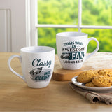 Philadelphia Eagles Coffee Mug 17oz Ceramic 2 Piece Set with Gift Box-0