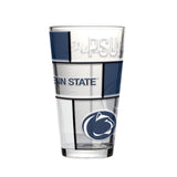 Penn State Nittany Lions Pint Glass 16oz Quilted Stained Boxed-1