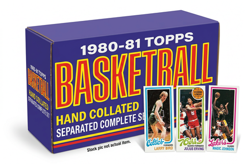 1980–81 Topps Basketball separated complete-set design