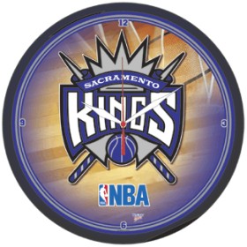 Sacramento Kings Clock Round Wall Style Chrome Alternate Periodic Restock-0