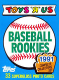 1991 TOPPS Toys R Us Baseball Rookies Complete Set