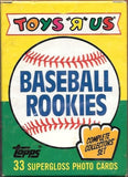 1989 TOYS R US BASEBALL ROOKIES COMPLETE 33 CARD SET