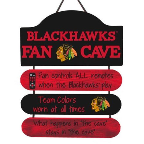 Chicago Blackhawks Sign Wood Mancave-0