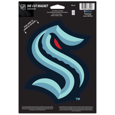 Seattle Kraken Magnet 6.25x9 Die Cut Logo Design - Special Order-0