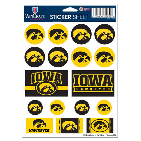 Iowa Hawkeyes Decal Sheet 5x7 Vinyl-0