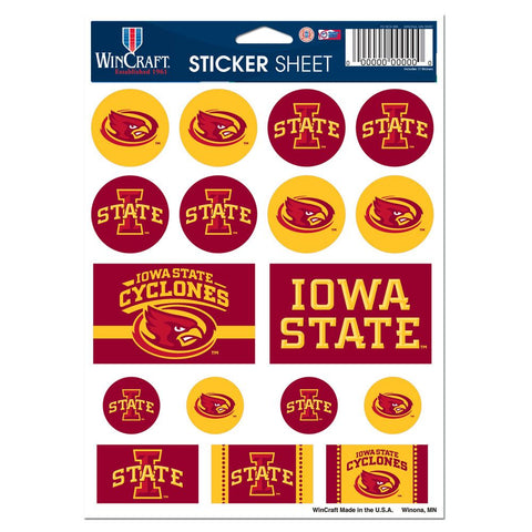 Iowa State Cyclones Decal Sheet 5x7 Vinyl-0