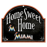 Miami Marlins Sign 10x11 Wood Arched Home Sweet Home-0