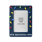 Seattle Seahawks Picture Frame with Holiday Lights-0
