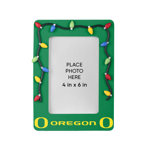 Oregon Ducks Picture Frame with Holiday Lights-0
