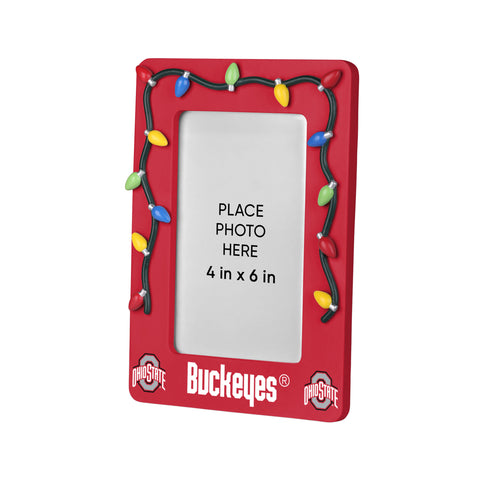 Ohio State Buckeyes Picture Frame with Holiday Lights-0