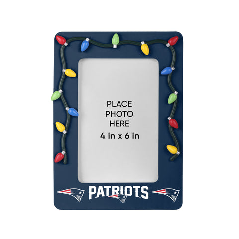 New England Patriots Picture Frame with Holiday Lights-0