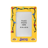 Los Angeles Lakers Picture Frame with Holiday Lights-0