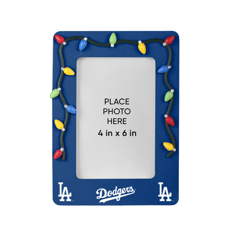 Los Angeles Dodgers Picture Frame with Holiday Lights-0