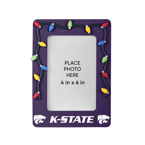 Kansas State Wildcats Picture Frame with Holiday Lights-0