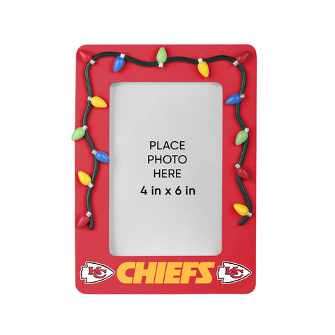 Kansas City Chiefs Picture Frame with Holiday Lights-0