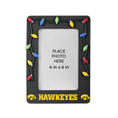 Iowa Hawkeyes Picture Frame with Holiday Lights-0