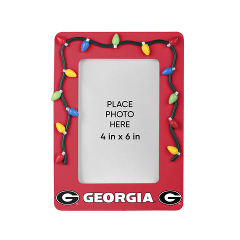 Georgia Bulldogs Picture Frame with Holiday Lights-0
