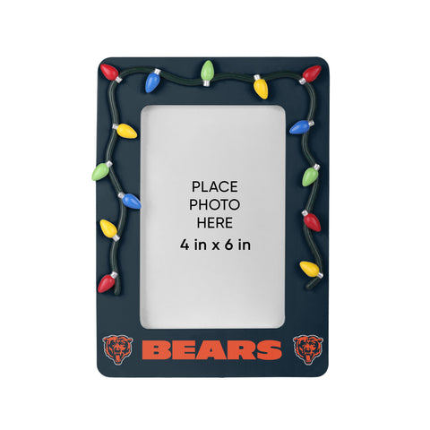 Chicago Bears Picture Frame with Holiday Lights-0
