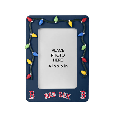 Boston Red Sox Picture Frame with Holiday Lights-0