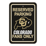 Colorado Buffaloes Sign 12x18 Plastic Reserved Parking Style CO-0