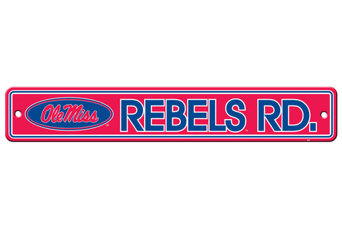 Mississippi Rebels Sign 4x24 Plastic Street Style - Special Order-0