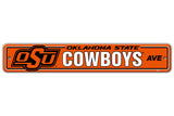 Oklahoma State Cowboys Sign 4x24 Plastic Street Style CO-0