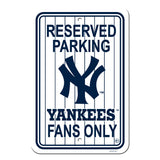 New York Yankees Sign 12x18 Plastic Reserved Parking Style Pinstripes CO-0