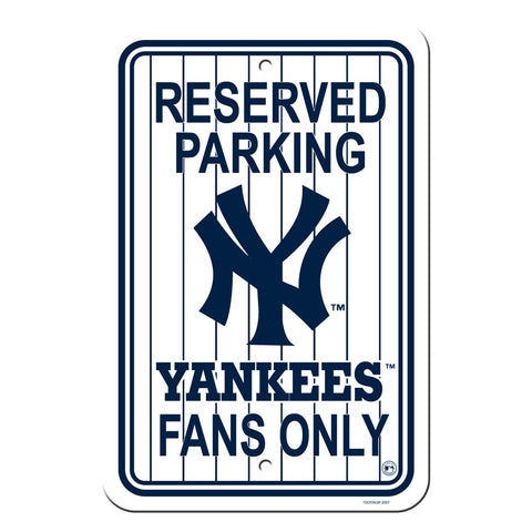 New York Yankees Sign 12x18 Plastic Reserved Parking Style Pinstripes CO-0