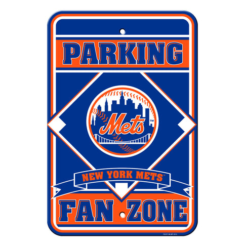New York Mets Sign 12x18 Plastic Fan Zone Parking Style CO-0