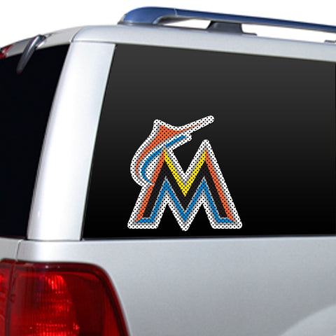 Miami Marlins Window Film 12 Inch Die Cut-0