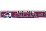 Colorado Avalanche Sign 4x24 Plastic Street Style CO-0