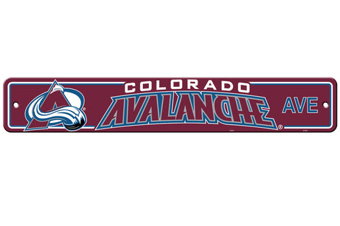 Colorado Avalanche Sign 4x24 Plastic Street Style CO-0