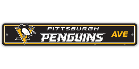 Pittsburgh Penguins Sign 4x24 Plastic Street Style CO-0