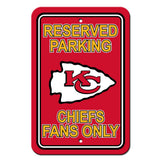 Kansas City Chiefs Sign 12x18 Plastic Reserved Parking Style-0