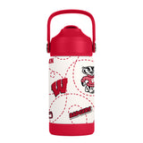 Wisconsin Badgers Kids Bottle 12oz Stainless Steel Mascot-0
