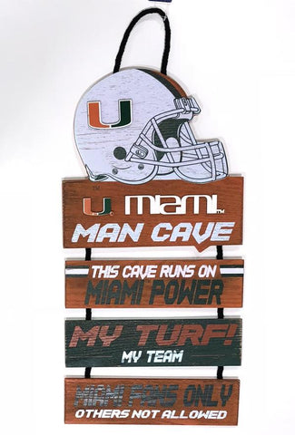 Miami Hurricanes Sign Wood Man Cave Design-0