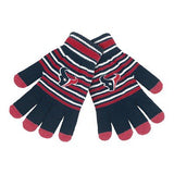 Houston Texans Gloves Knit Stripe Acrylic-0