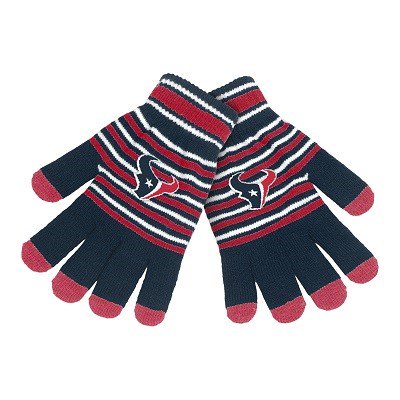Houston Texans Gloves Knit Stripe Acrylic-0