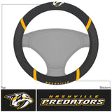 Nashville Predators Steering Wheel Cover Mesh/Stitched-0