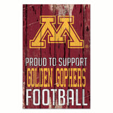 Minnesota Golden Gophers Sign 11x17 Wood Proud to Support Design-0