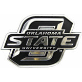 Oklahoma State Cowboys Auto Emblem Silver Chrome-0