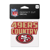 San Francisco 49ers Decal 4x4 Perfect Cut Color Slogan-0