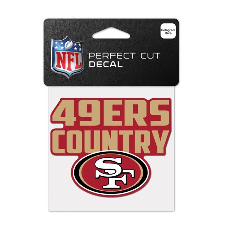 San Francisco 49ers Decal 4x4 Perfect Cut Color Slogan-0
