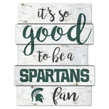 Michigan State Spartans Sign 11x14 Wood Good To Be A Fan-0