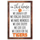 Clemson Tigers Sign 11x17 Wood In This House-0